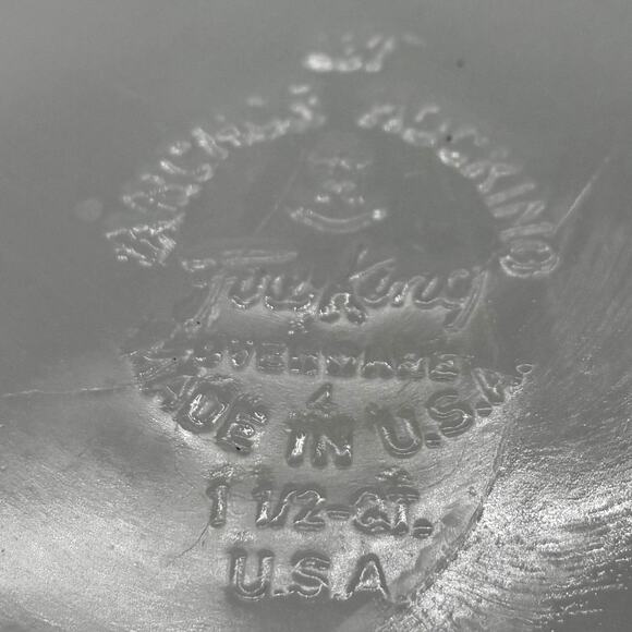 Vtg Anchor Hocking FireKing 9" Dish White Milk Glass Green Meadow Ovenware 1.5qt - Picture 5 of 7